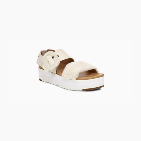 UGG Le Fluff - Sandaler Dame - Rød / Hvite (NO-I363)